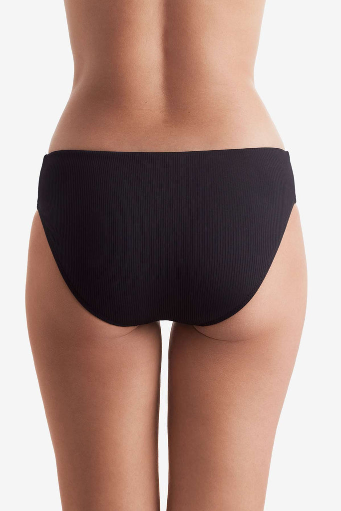Back of black swim bottoms